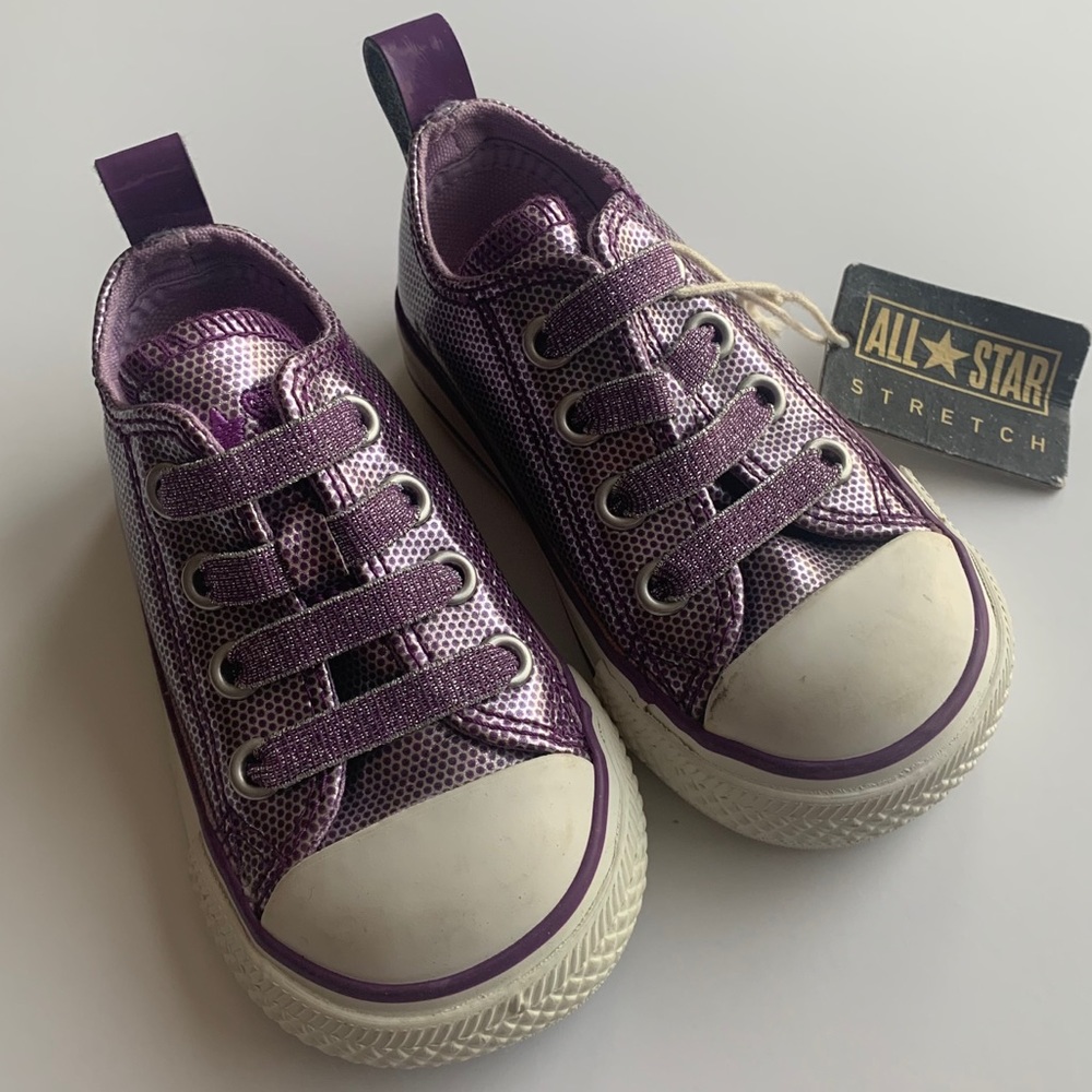 NEW Metallic Purple Converse All Stars